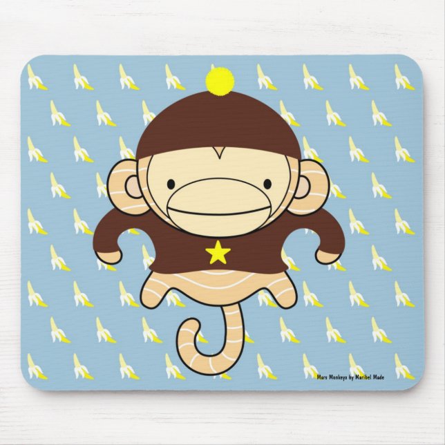 Bananas Mousepad do macaco de Marte - FRANKIE (Frente)
