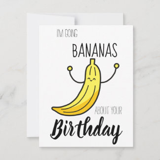 Bananas Sobre O Seu Cartão De Aniversário De Pun