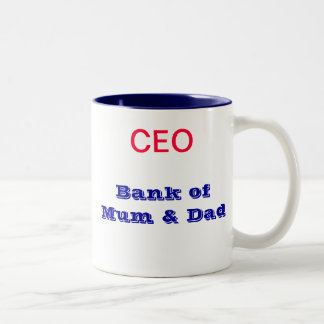 Banco da caneca da mãe & do pai - CEO