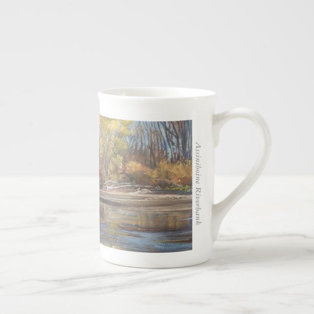 Banco de rio de Assiniboine - caneca da porcelana (Direita)