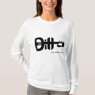 Banda acústica do logotipo do t-shirt da guitarra