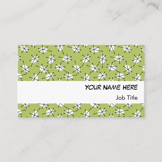Banda branca cartão de visita multiverde Dazzle (Frente)