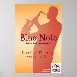 Banda de jazz do evento do modelo do poster