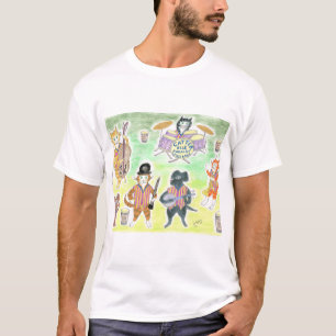 Banda de jazz dos gatos do t-shirt do tributo do