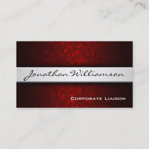 Banda Red Modern Cartão de visita Silver