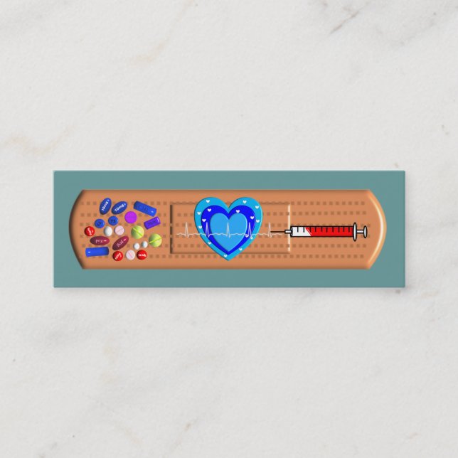 Bandaid grande dos cartões de visitas médicos (Frente)