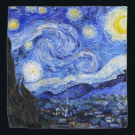 Bandana A Noite Estrelada Van Gogh<br><div class="desc">Divirta-se personalizando esta bandana! Clique no botão azul 'Personalizar' e, em seguida, no botão 'Filtrar'.Escolha um filtro diferente para alterar a aparência da imagem.Experimente os filtros recoleta e sangria.Eles parecem bons.Quando terminar de escolher, clique no botão 'Concluído'.Contate-nos se precisar de ajuda! :) Uma pintura a óleo pelo mestre holandês Vincent...</div>