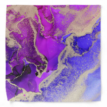 Arte Abstrata Roxo Dourado Magnífico