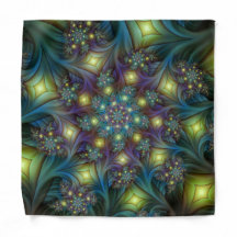 Arte fractal roxa azulada abstrata iluminada e bri