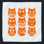 Bandana As 9 Vidas do Gato Emoji<br><div class="desc">As Nove Vidas dos Gatos Emoji ~ Grinning,  Smirking,  Smiling,  Love,  Tears of Joy,  Kissing,  Pouting,  Chorando e Weary. A Globe Trotters é especializada em imagens idiossincráticas de todo o mundo. Aqui você encontrará Cartões de Saudação,  Cartões Postais,  Posters,  Mouséads e muito mais.</div>