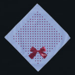 Bandana Azul Com Corações Borgonhosos E Monograma De Arco<br><div class="desc">Pastel Coral Blush Pink,  pontilhado com corações burros,  e acabado com um arco burgundy giro...  então monograma e personalizado com o nome do seu animal de estimação. A cor de fundo e o estilo,  o tamanho e a cor do texto podem ser alterados,  usando o menu de edição.</div>