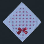 Bandana Azul Com Corações Borgonhosos E Monograma De Arco<br><div class="desc">Pastel Coral Blush Pink,  pontilhado com corações burros,  e acabado com um arco burgundy giro...  então monograma e personalizado com o nome do seu animal de estimação. A cor de fundo e o estilo,  o tamanho e a cor do texto podem ser alterados,  usando o menu de edição.</div>