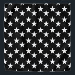 Bandana Bandana, padrão de estrela branca e preta<br><div class="desc">Esta bandana bonita é o acessório perfeito para você,  seu filho ou seu cachorro favorito.</div>