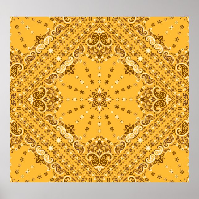 Bandana Boho: Paisley Impressão Revival (Frente)