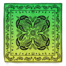 Boho Style Green e Yellow Gradient Paisley