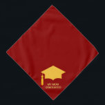 Bandana Boné de formatura do ouro na Borgonha<br><div class="desc">Ouro boné de formatura em burgundy.</div>