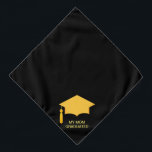 Bandana Boné de formatura ouro em preto<br><div class="desc">boné de formatura ouro preto. Ideal para animais de estimação!</div>