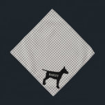Bandana Cachorro de Nome Personalizado de Pet Personalizad<br><div class="desc">Procurando uma bandana personalizada? Veja esta linda Cinza rustica Gingham Buffalo Check Dog Nome Pet Bandana. Adicione o nome do seu animal de estimação muito facilmente. Também um presente de excelente para donos de animais de estimação e amantes de cães!</div>