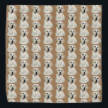 Bandana Cão de laboratório amarelo<br><div class="desc">Esta bandana apresenta uma reprodução do meu desenho pastel original de um laboratório amarelo.</div>
