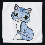 Bandana Cartoon de gato azul<br><div class="desc">presente de excelente para a família das crianças,  amigos ou mesmo para você mesmo! Você pode personalizar este produto adicionando seu próprio texto,  foto,  etc! Basta clicar no botão "personalizá-lo" para criar o seu produto de tipo! Este design também está disponível em muitos outros produtos.</div>