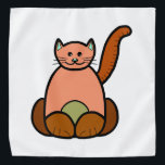 Bandana Cartoon de gato marrom<br><div class="desc">presente de excelente para a família,  amigos ou mesmo para você mesmo! Você pode personalizar este produto adicionando seu próprio texto,  foto,  etc! Basta clicar no botão "personalizá-lo" para criar o seu produto de tipo! Este design também está disponível em muitos outros produtos.</div>