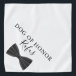 Bandana Casamento de Arco de Pet Dog de Nome Personalizado<br><div class="desc">Uma bela bandana de casamento com arco gravata. Personalize com o nome do seu cão e o seu papel de honra no seu dia especial. Projetado por Thisnotme©</div>