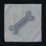 Bandana - Cinza personalizada<br><div class="desc">Pet de Cinzas personalizadas 🐾 Bandana. Bone bonito 🦴 design que você pode adicionar o nome de seu animal de estimação ou qualquer texto que quiser.</div>