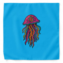Bandana Colorida de Água-Viva – Arte Inspirada no