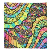 Bandana com design abstrato colorido