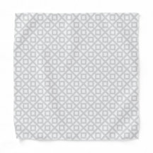 Bandana com Padrão de Quadrados Cinzas