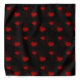 Bandana Corações vermelhos com pontos e cinzas (Front)