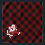 Bandana Dabbing Red Xadrez Papai Noel | Buffalo Russo Dive<br><div class="desc">Um design de Natal engraçado com o Papai Noel a abater num terno verde legal e festivo sobre o gingham de verificação do xadrez de búfalos verde e preto. Para outras cores ou produtos correspondentes, visite a loja justFharryn Zazzle ou entre em contato com o designer, c/o Fharryn@yahoo.com Todos os...</div>