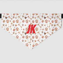 Bandana de Cachorro Personalizada com Iniciais de