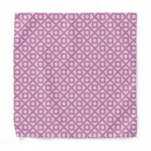 Bandana de Padrão de Quadrados Roxos