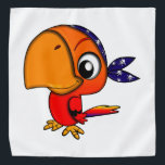 Bandana Desenhos animados alaranjados do papagaio<br><div class="desc">Se você é um amante dos animais ou você tem um amigo que seja um,  a seguir você/amará absolutamente estes desenhos animados alaranjados do papagaio.</div>