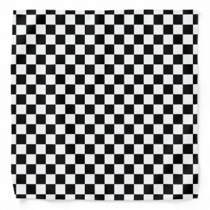 Bandana Design dos quadrados com verificação em preto-e-br