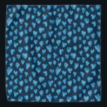 Bandana do Coração Azul Escuro<br><div class="desc">Design de Coração de Aquarela sobre fundo azul escuro. Outras cores disponíveis. Entre em contato comigo para obter informações sobre personalização e solicitações especiais. c) Zoe Chapman Design</div>