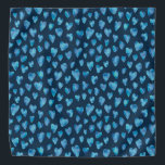 Bandana do Coração Azul Escuro<br><div class="desc">Design de Coração de Aquarela sobre fundo azul escuro. Outras cores disponíveis. Entre em contato comigo para obter informações sobre personalização e solicitações especiais. c) Zoe Chapman Design</div>