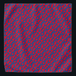 Bandana Estilo tipografia vermelho e azul moderno<br><div class="desc">Votem padrão de tipografia vermelho e azul patriótico,  bandana das eleições políticas modernas / bandana cão. Padrão de texto azul no fundo de cor vermelho editável.</div>