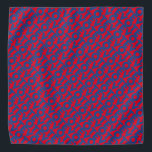 Bandana Estilo tipografia vermelho e azul moderno<br><div class="desc">Votem padrão de tipografia vermelho e azul patriótico,  bandana das eleições políticas modernas / bandana cão. Padrão de texto azul no fundo de cor vermelho editável.</div>