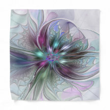 Fantasia Abstrata Moderna Colorida Floral Fractal