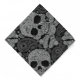 Bandana Floral Paisley Skull Black (Front)