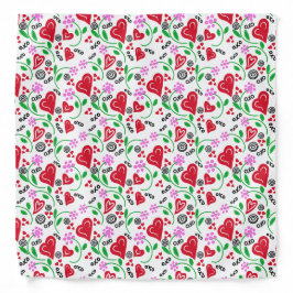 Bandana Flores Rosa Namorados