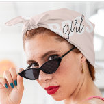Bandana Frase do Chefe de Garota Rosa do Pastel Moderno<br><div class="desc">Frase do Chefe de Garota Rosa do Pastel Moderno</div>