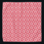 Bandana Gingham Vermelho com impressões de pata<br><div class="desc">Pamper seu animal de estimação com este gingham vermelho eterno com pegadas de bandana padronizada!</div>