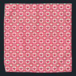 Bandana Gingham Vermelho com impressões de pata<br><div class="desc">Pamper seu animal de estimação com este gingham vermelho eterno com pegadas de bandana padronizada!</div>