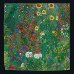 Bandana Gustav Klimt - Jardim de Fazendas com Girassóis<br><div class="desc">Gustav Klimt - Jardim de Fazendas com Girassóis</div>