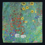 Bandana Jardim de fazenda com girassóis por Gustav Klimt<br><div class="desc">Visite minha loja para obter um design mais interessante e mais opções de cores => zazzle.com/colorfulworld*</div>