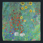 Bandana Jardim de fazenda com girassóis por Gustav Klimt<br><div class="desc">Visite minha loja para obter um design mais interessante e mais opções de cores => zazzle.com/colorfulworld*</div>