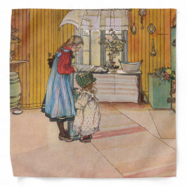 Bandana Meninas na cozinha (Arte Sueca Clássica)